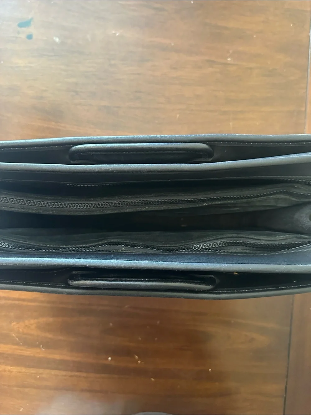 Jack Georges Authentic Belting Leather Professional Briefcase #9002 in Black